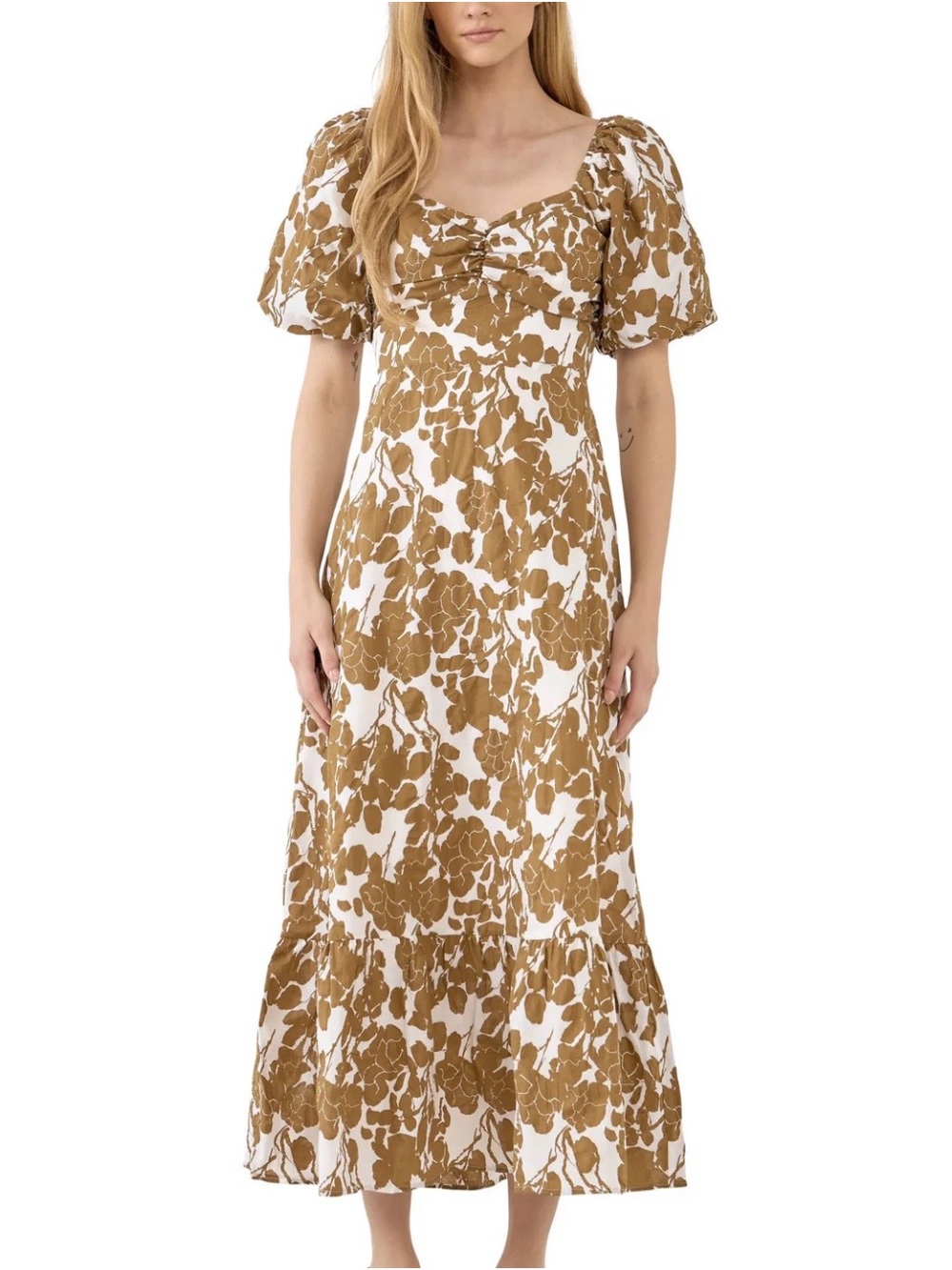 English Factory Floral Print Maxi Dress